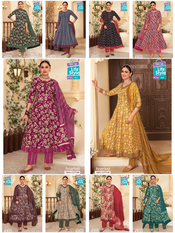 MCM Anarkali Vol-4 – Anarkali Style Kurti With Pant Dupatta